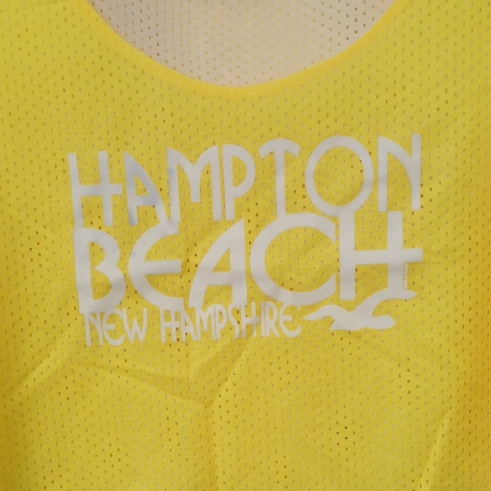 Bright Yellow Hampton Beach Net Crop Top One Size - Picture 2 of 13